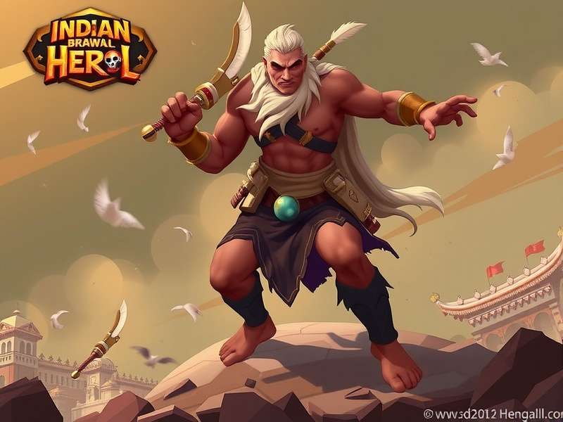Indian Brawl Hero Game Scene showing Indian heroes battling in epic arena settings